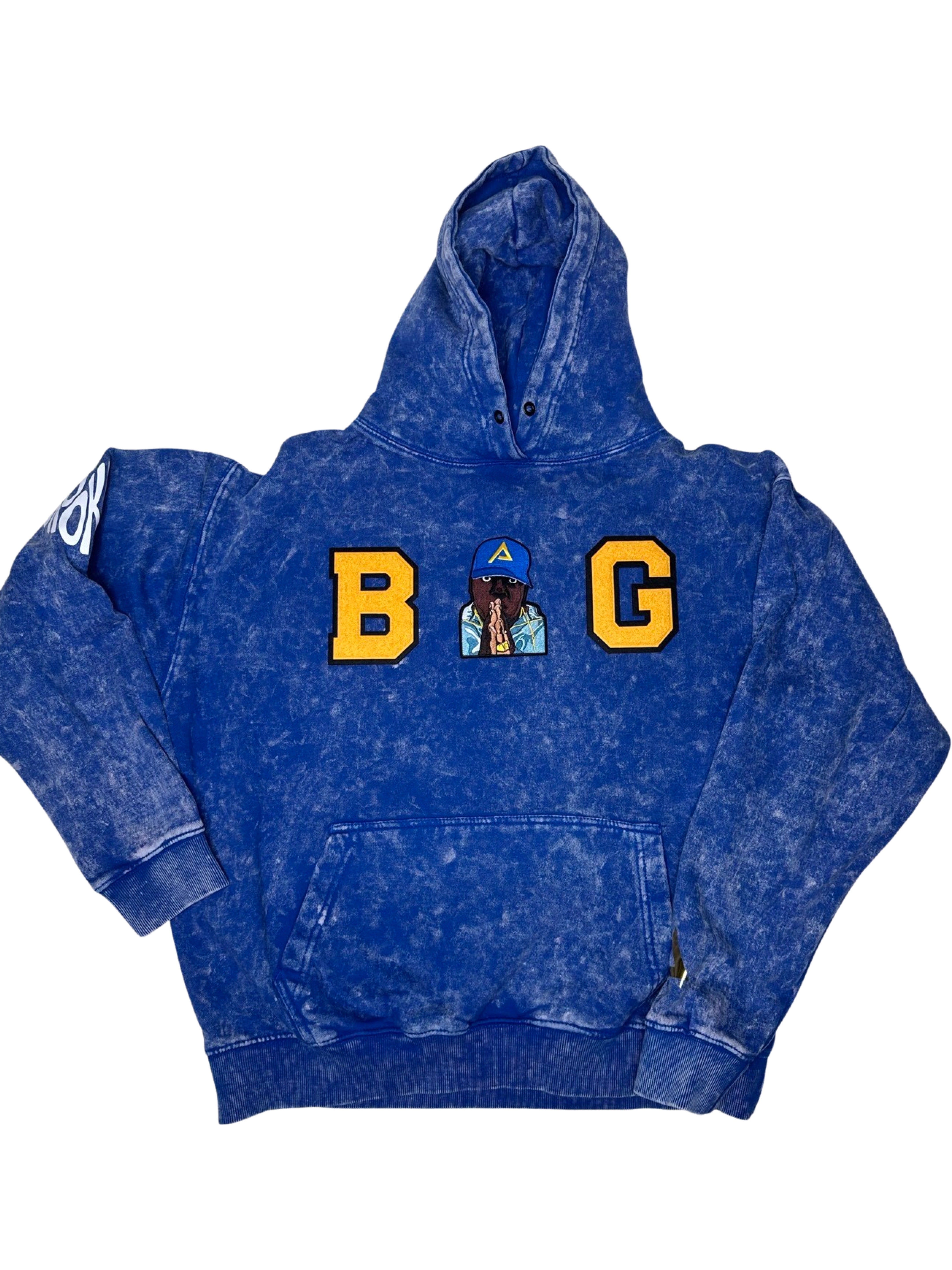 B.I.G ROYAL BLUE ASH WASHED AUTHORIZE HOODIE (LIMITED EDITION ONLY 24 MADE)
