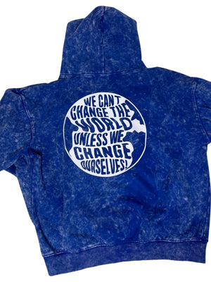 B.I.G ROYAL BLUE ASH WASHED AUTHORIZE HOODIE (LIMITED EDITION ONLY 24 MADE)