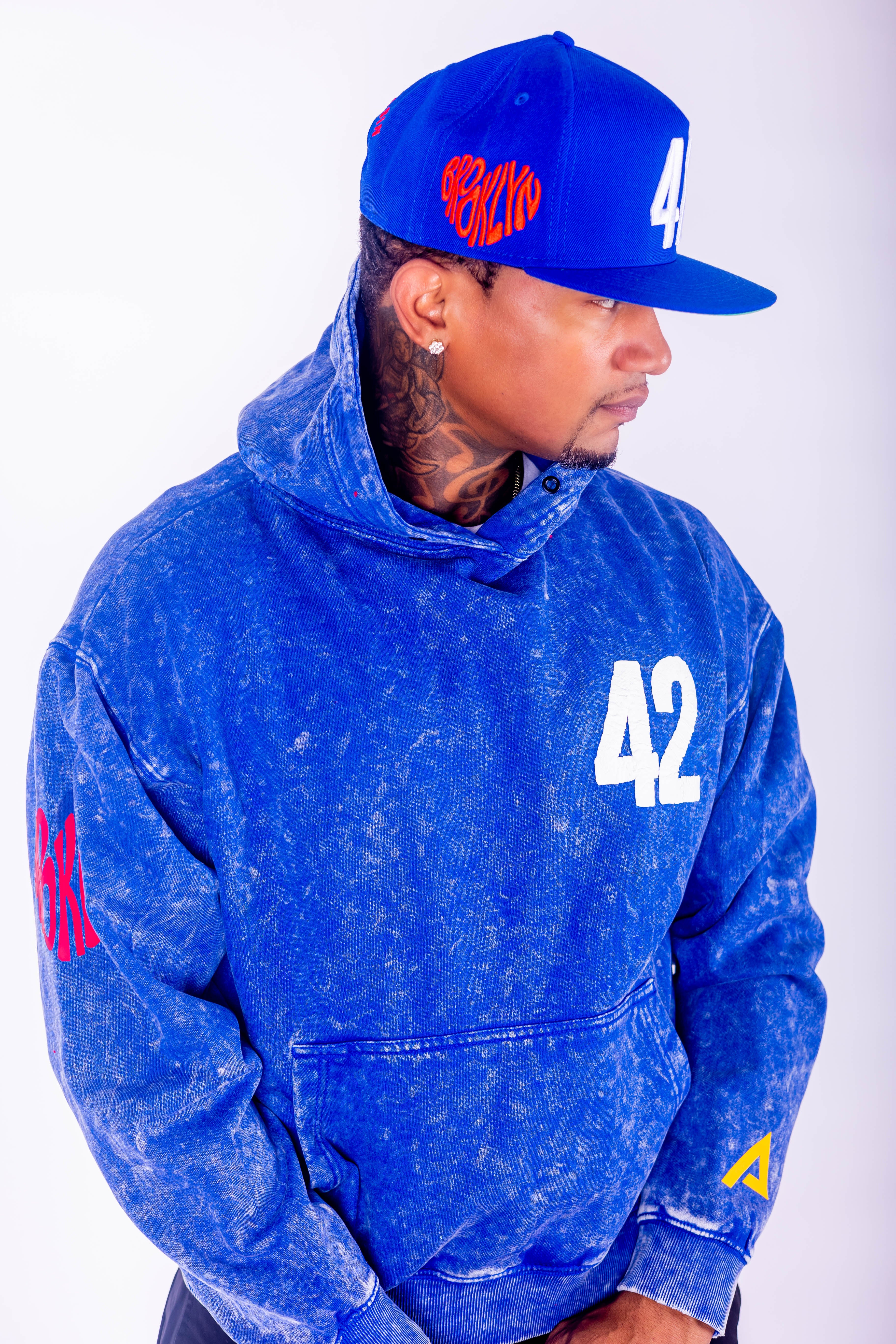 ROYAL BLUE 42 ASH WASHED I JACK I ROB I HOODIE