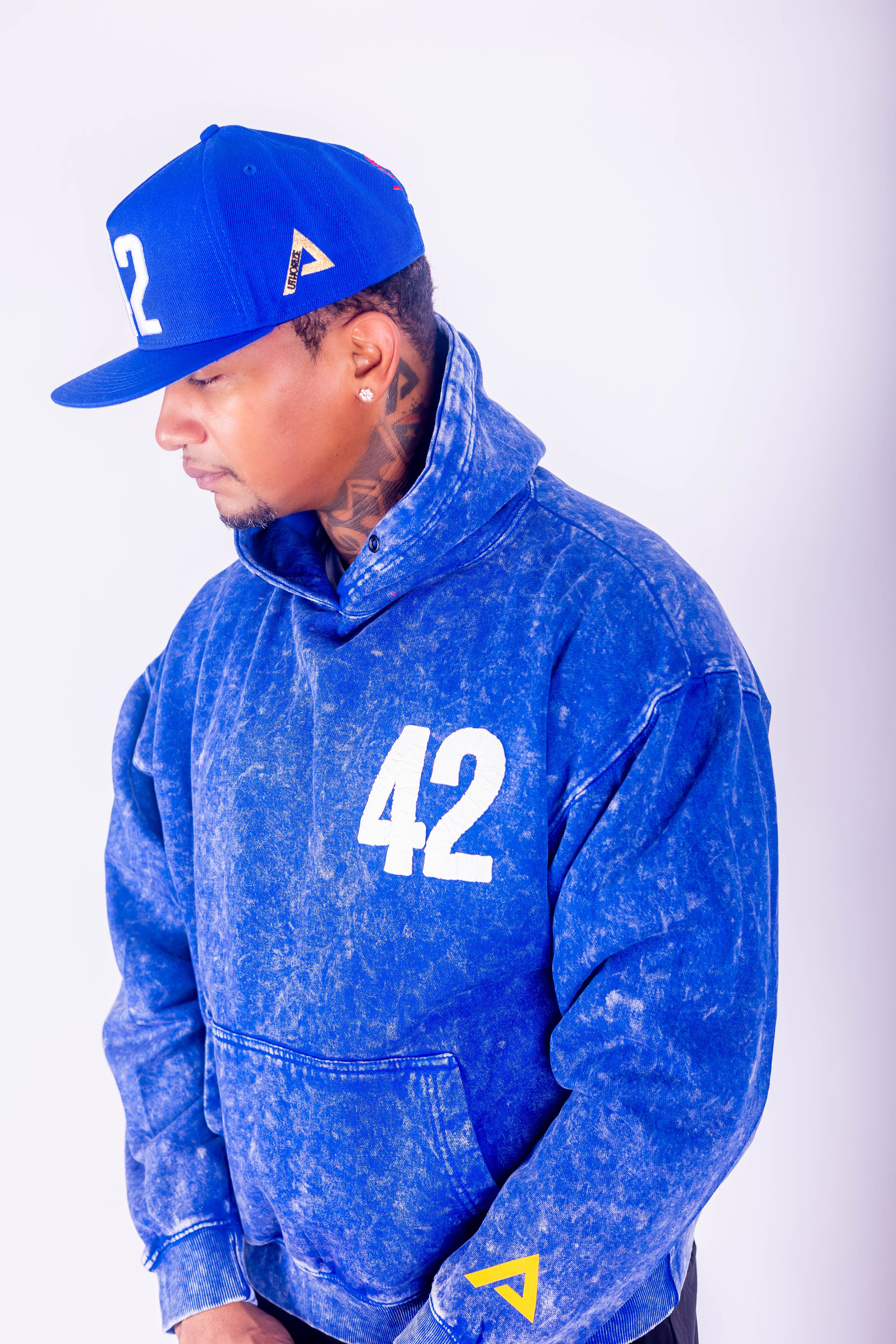 ROYAL BLUE 42 ASH WASHED I JACK I ROB I HOODIE