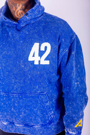 ROYAL BLUE 42 ASH WASHED I JACK I ROB I HOODIE