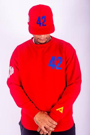 RED CREWNECK SWEATER 42 I JACK I ROB I SIN