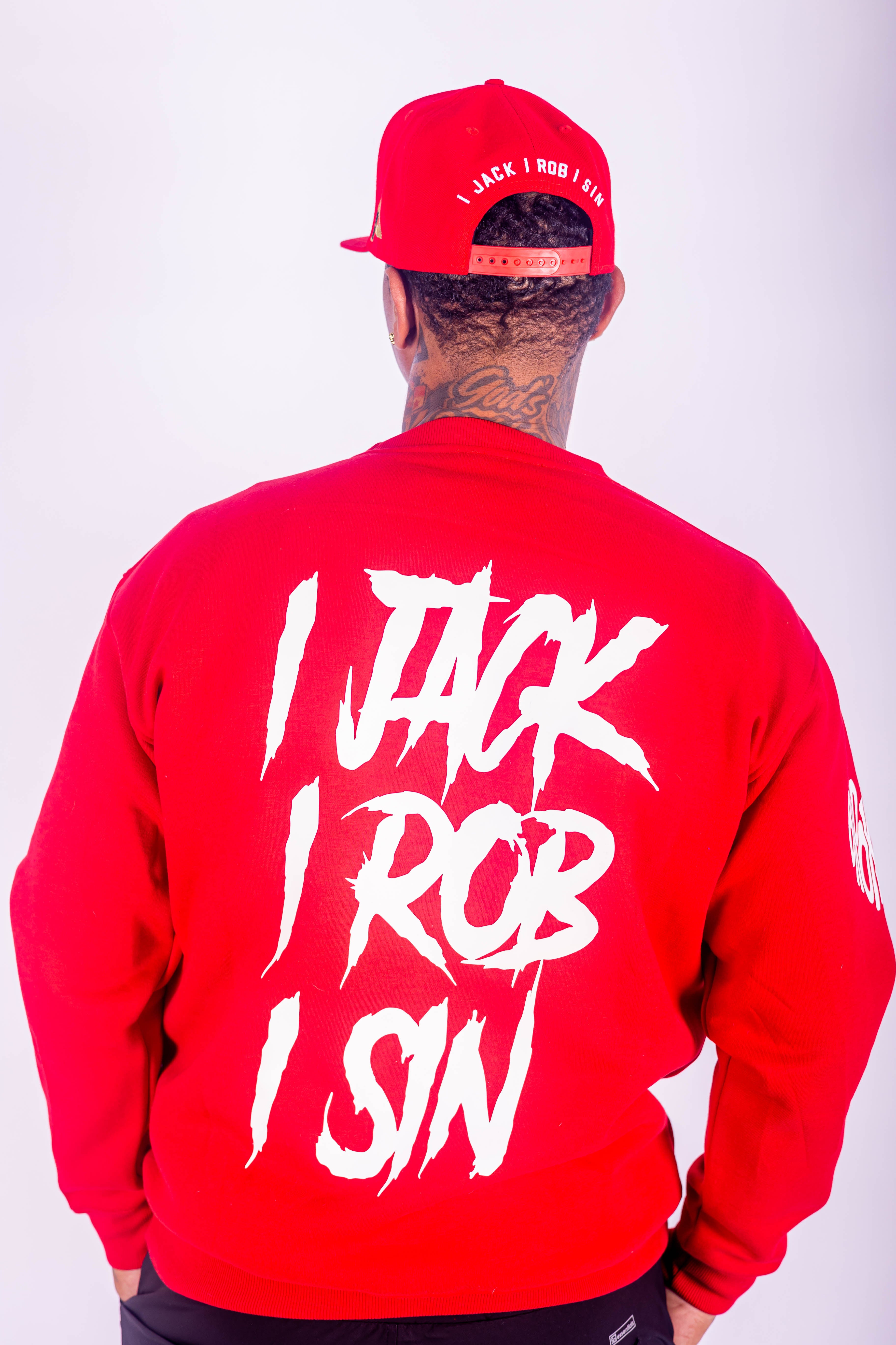 RED CREWNECK SWEATER 42 I JACK I ROB I SIN