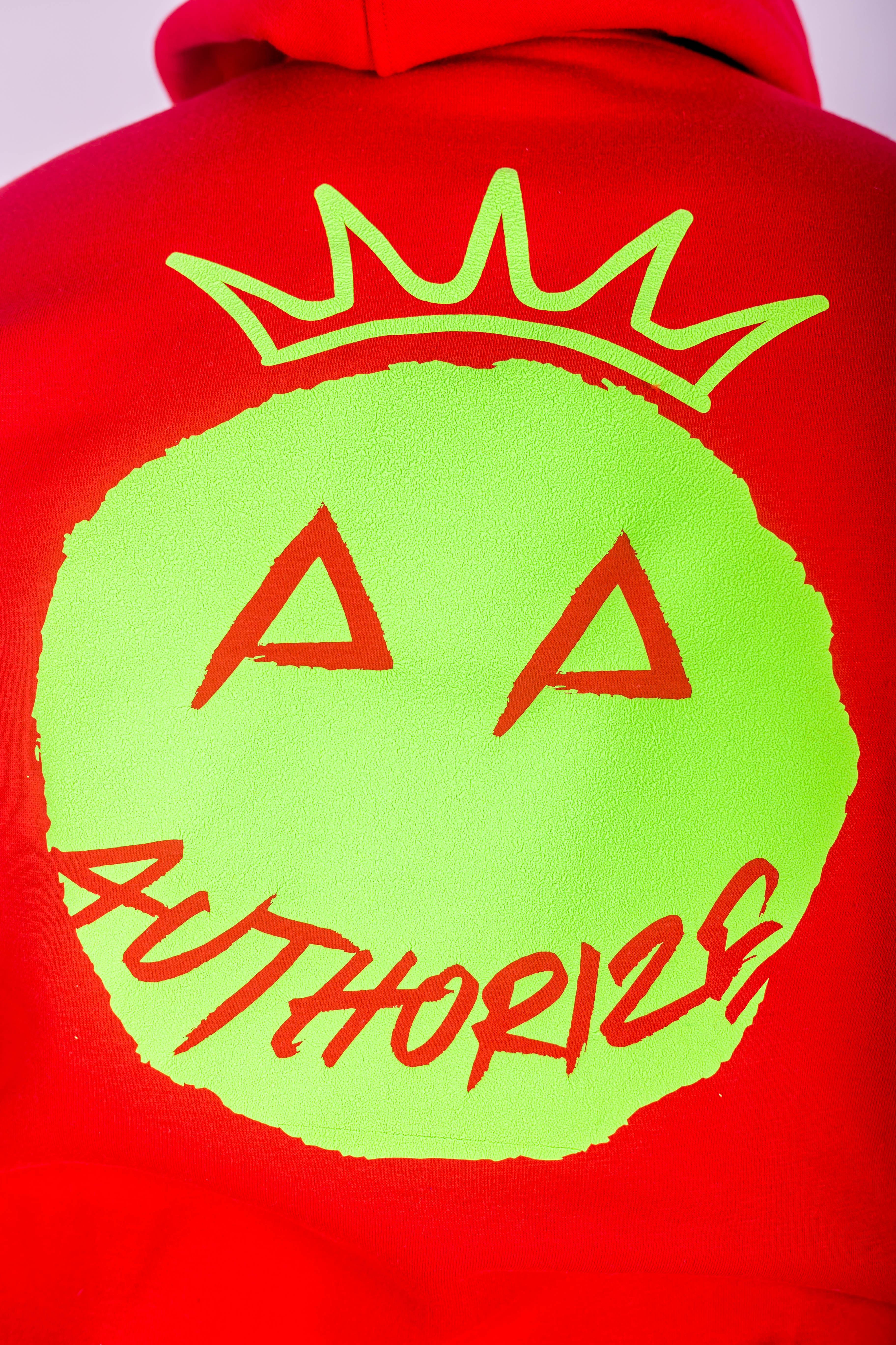 RED AUTHORIZE YOUR SMILE LIMITED REVERSE GRINCH SWEATER (LIMITED EDITION)