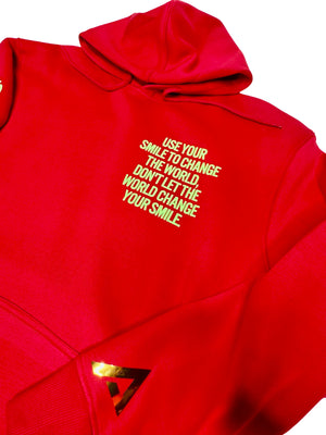 RED AUTHORIZE YOUR SMILE LIMITED REVERSE GRINCH SWEATER (LIMITED EDITION)