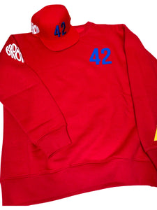 RED CREWNECK SWEATER 42 I JACK I ROB I SIN